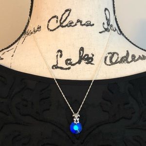 Vintage Art Nouveau Cut Glass Necklace